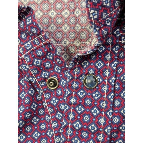 Cinch Modern Fit Shirt Mens Large Pearl Snap Cowboy Western Rodeo Geometric - Picture 8 of 11